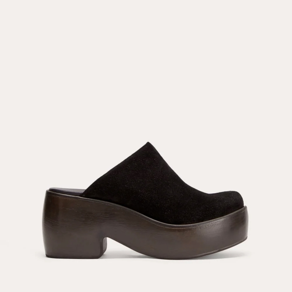 🆕EVERLANE The Puffa Wooden Clog in Suede